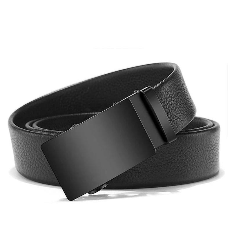 Leather Belt Men Leather Belt Metal Car Automatic Buckle Men's Leather Belt Business Work Waist Belt Mens Belt