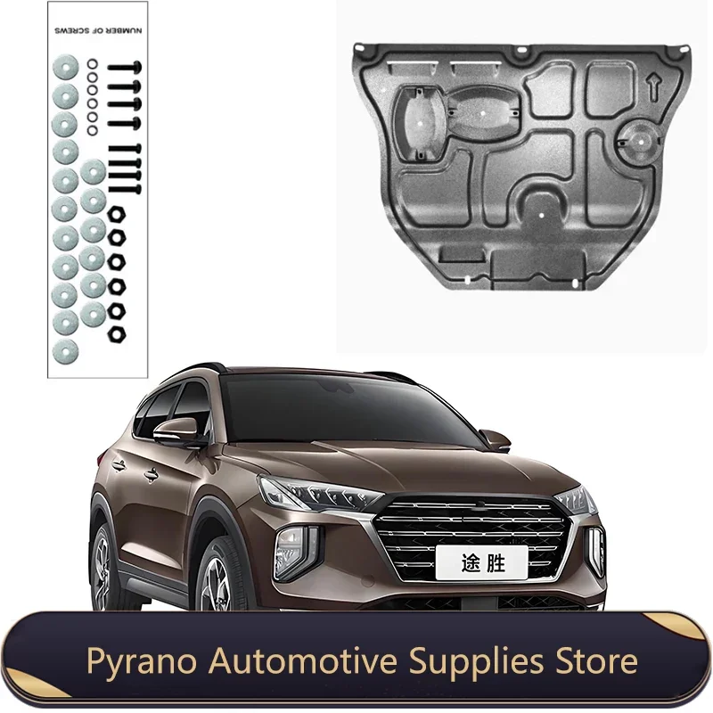 

Black Under Engine Guard Plate Splash Shield Mud Fender Cover For Hyundai Tucson 2015-2023 2022 Mudguard Protector