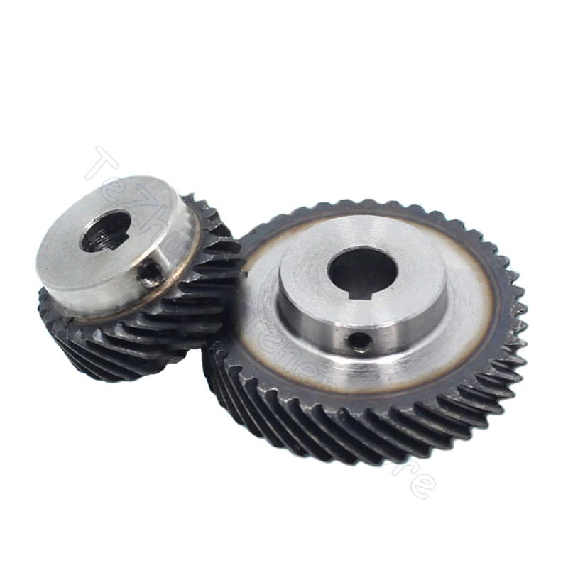 Helical Gear 13T-40T 1M 45 Degree Left / Right Hand 1 Module 13 15 18 20 25 30 40 Teeth 45# Steel Staggered Gear Bore 6-16mm 1pc transmission gear