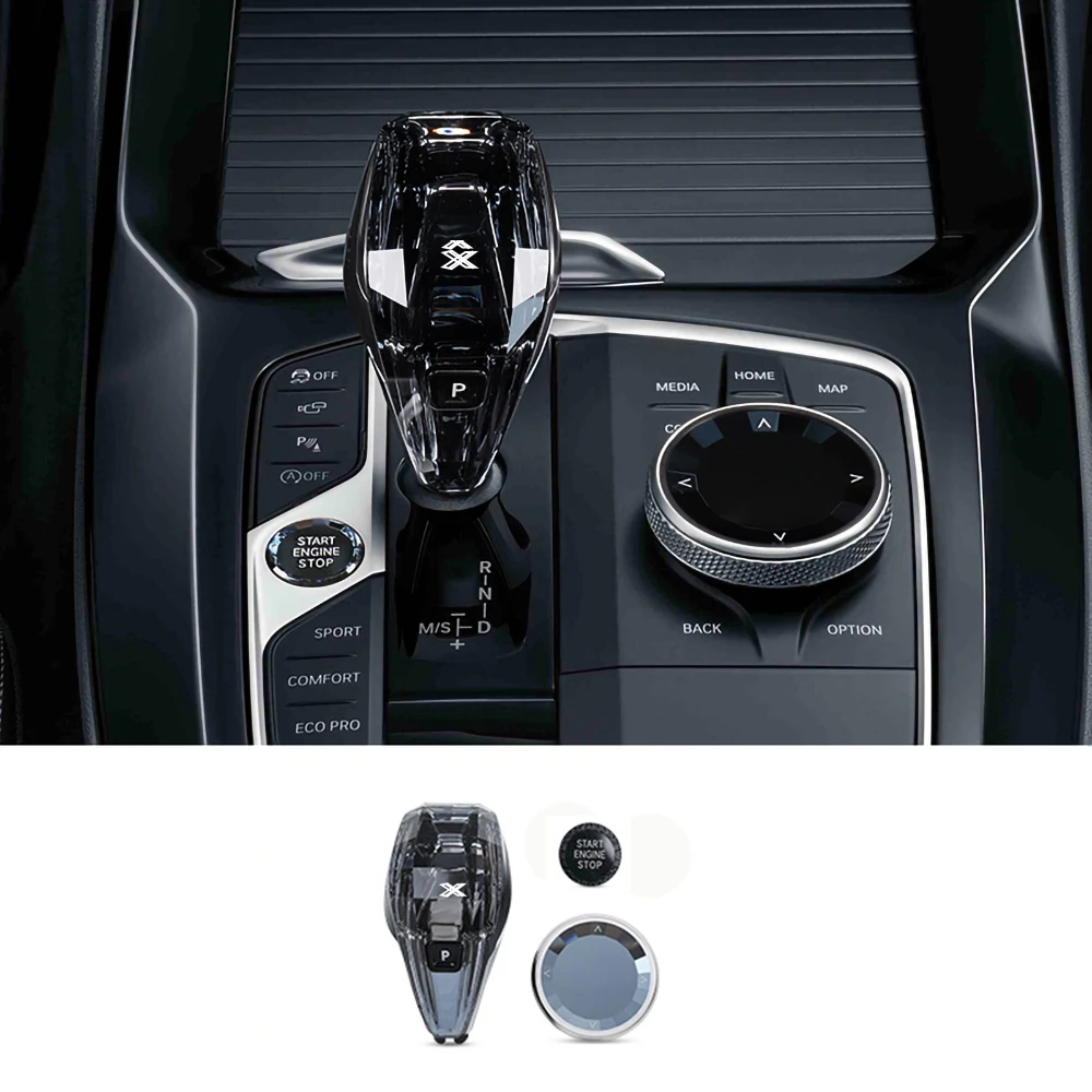 Crystal Gear Shift Knob Lever Stick for BMW G05 X5 E70 F15 G06 X6 E71 F16 G01 G08 X3 F25 F26 X4