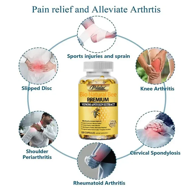 Natural Bee Capsules - Relieves Joint Pain and Stiffness, Promotes Bone Health, for Immunity and Anti-oxidation - Image 3