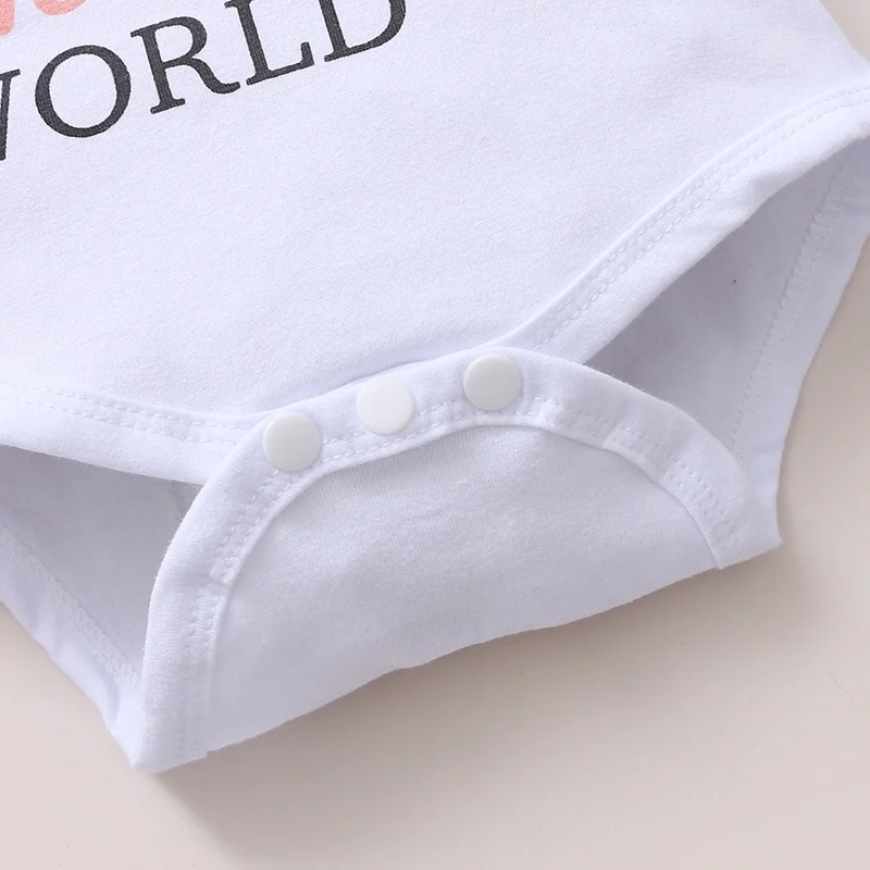 4PCS Baby Girl Romper & Rose Pants Set 3