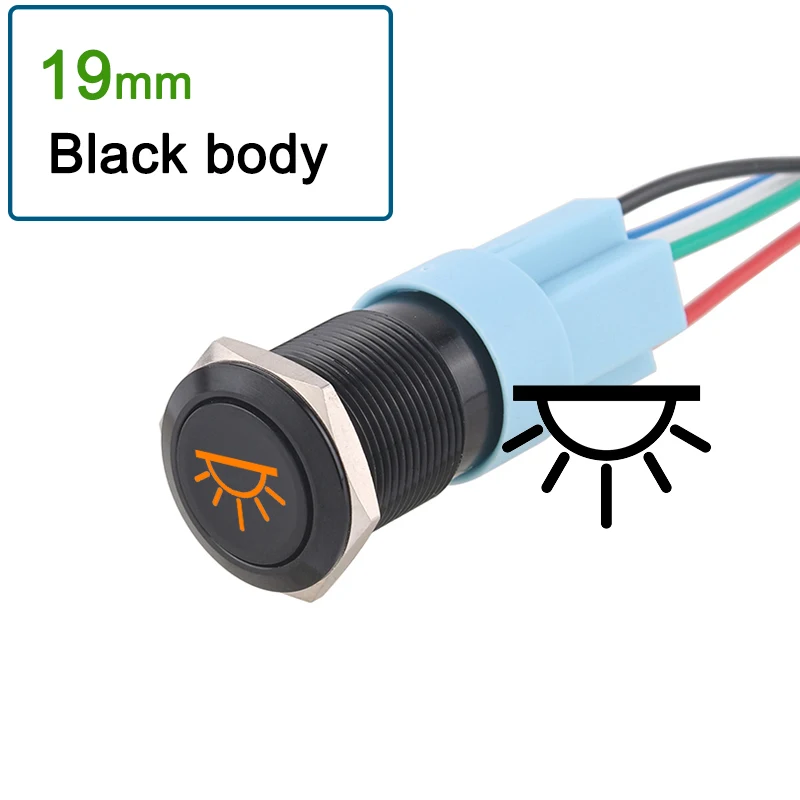 19mm-Yellow LED-Bl