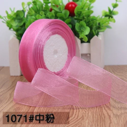 Organza Chiffon Ribbon for Decoration and Crafting - 50 Yards