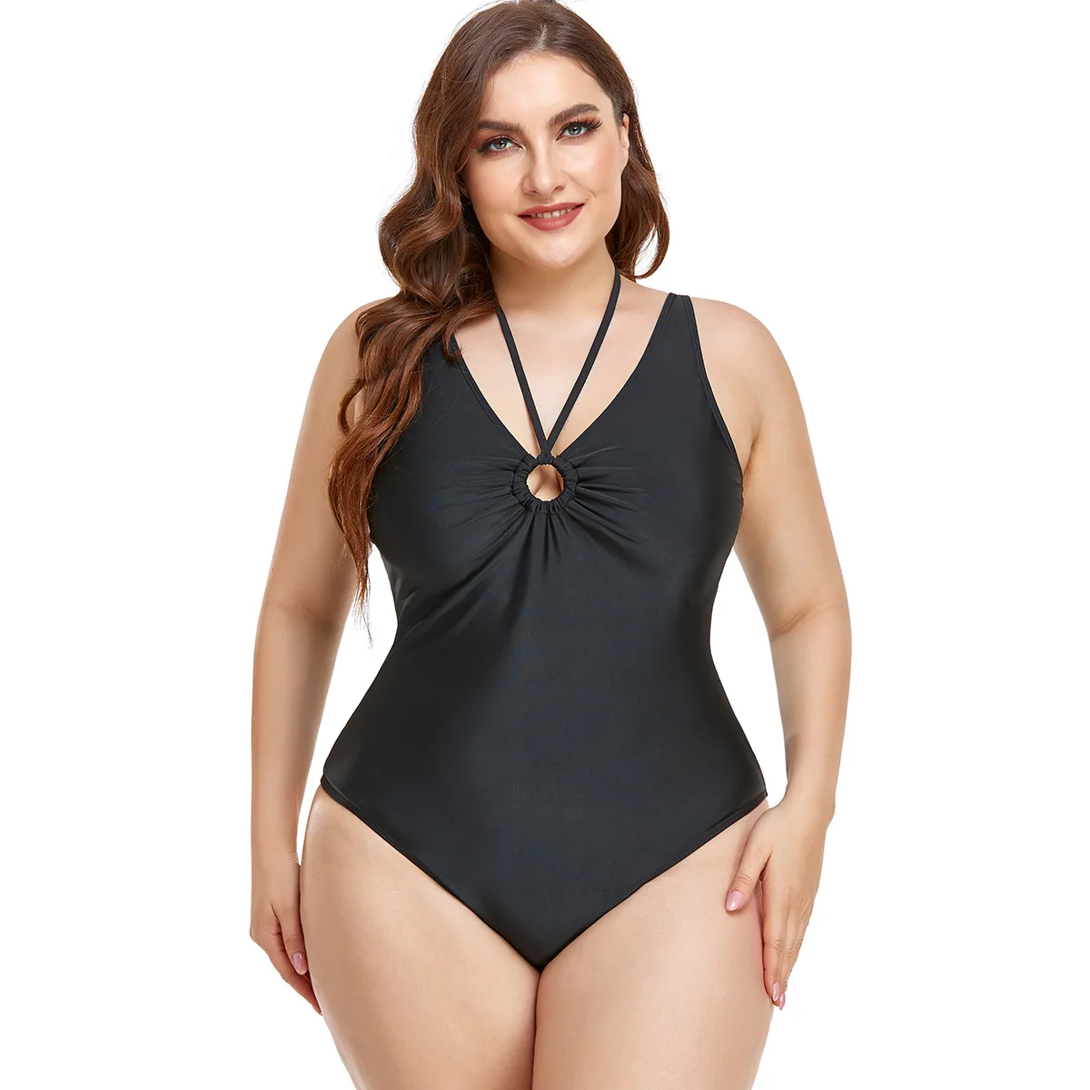 2022 Plus Size Xl To 4xl Women's New One Piece Swimwear Female