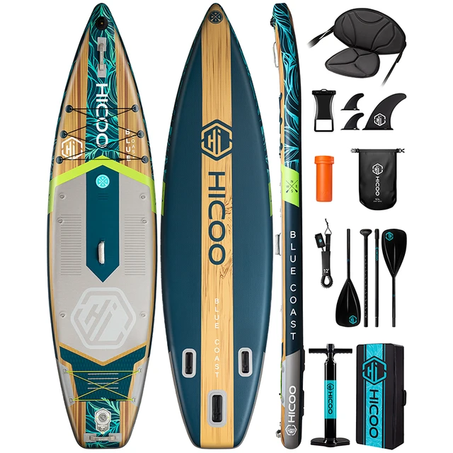 HICOO Blue Coast Racing SUP Stand Up Water Paddle Board Inflatable