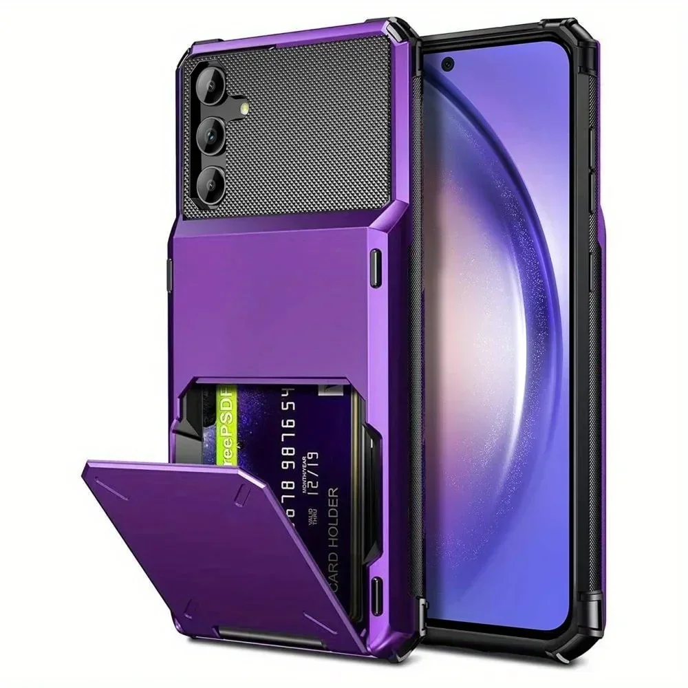 Wallet Phone Case with 5 Card Slots and Pocket Cover