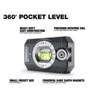 TOUGHBUILT TB-H2-L-4R 360 Degree Small Pocket Level Precision Rotating Vial Durable Tool Accessories 2