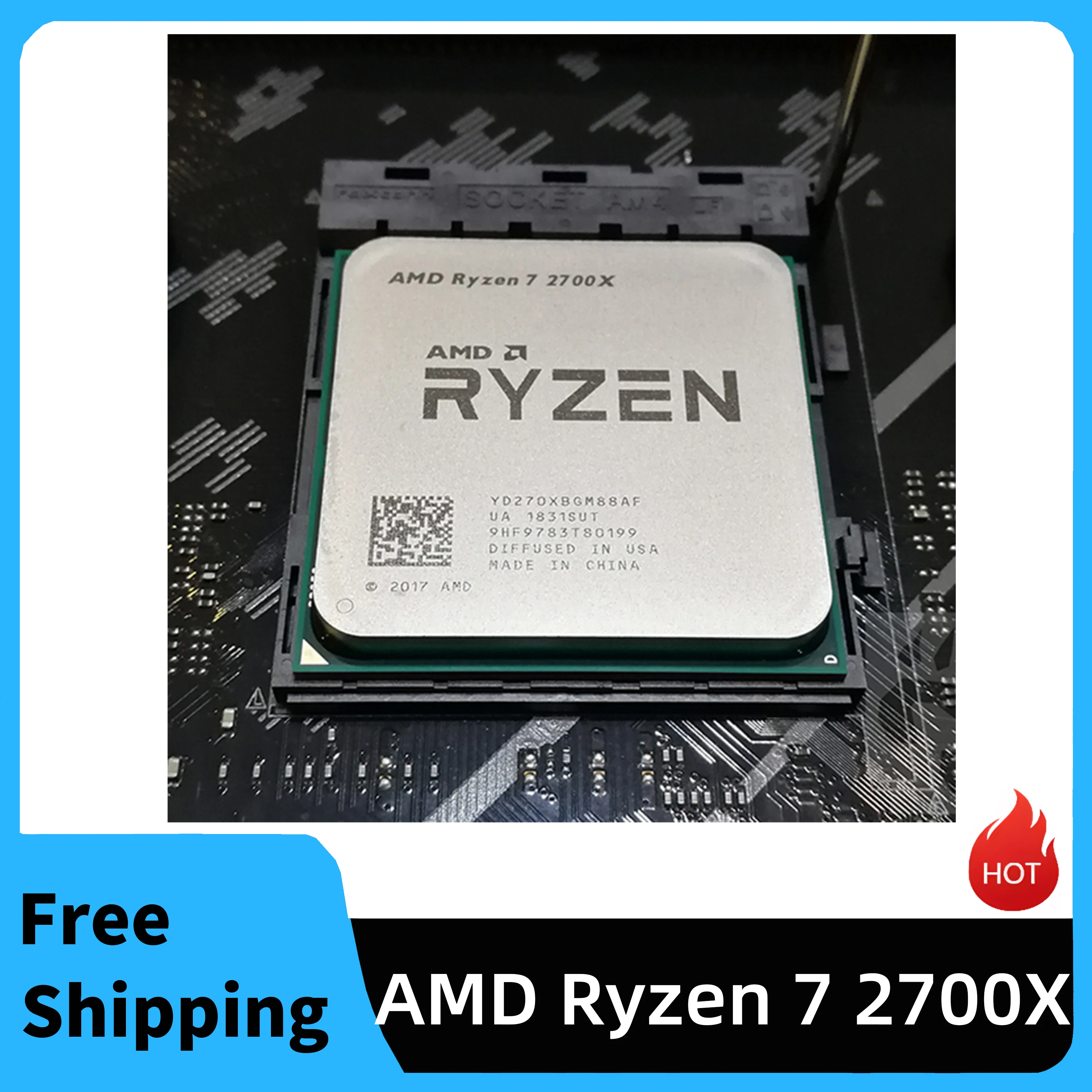 AMD-Ryzen-7-2700X-3-7-GHz-eight-Core-sixteen-Thread-CPU-Processor-7NM ...
