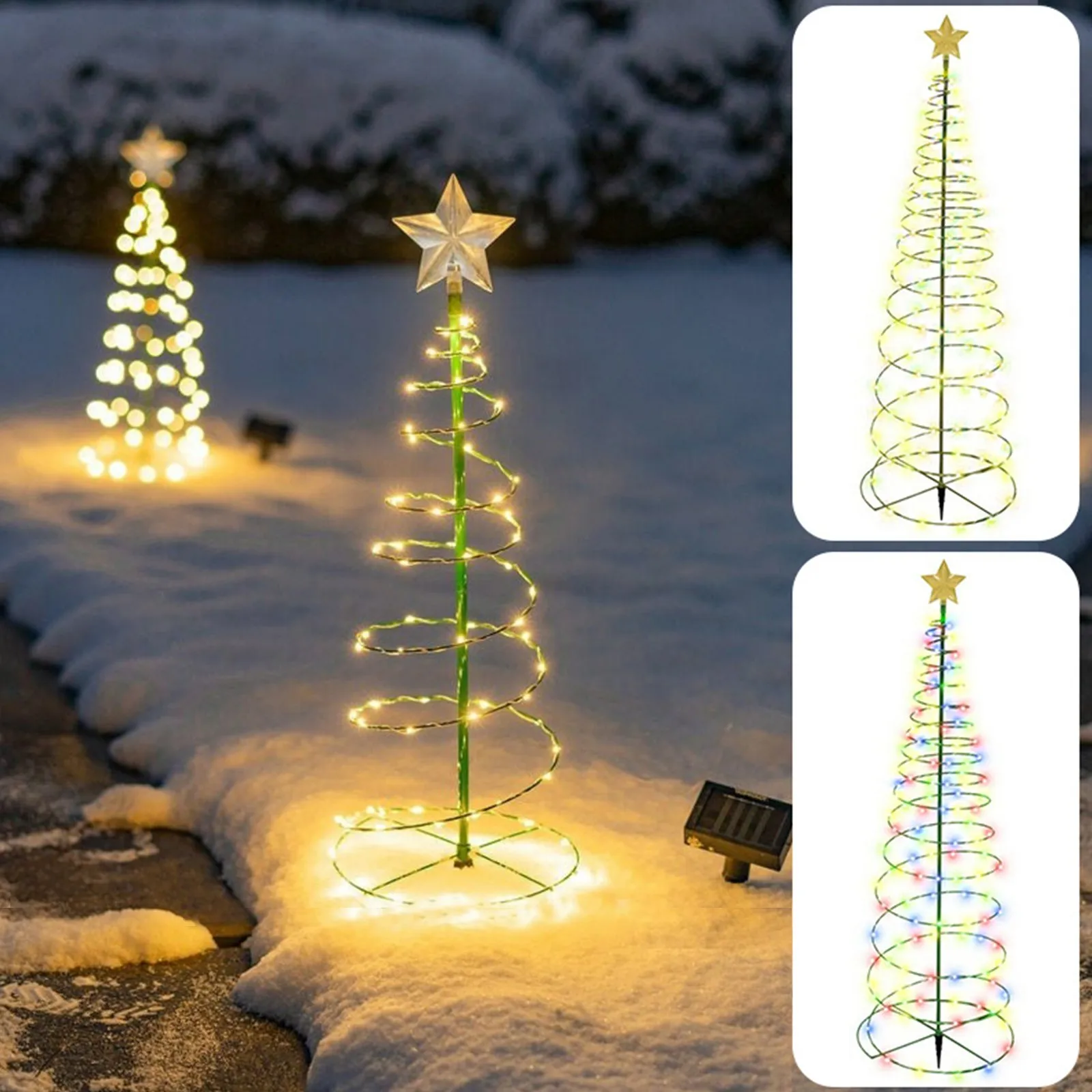 

Уличная Водонепроницаемая светодиодная Рождественская елка на солнечной батарее, Декоративная гирлянда на солнечной батарее, новый год 2023, украшение для сада