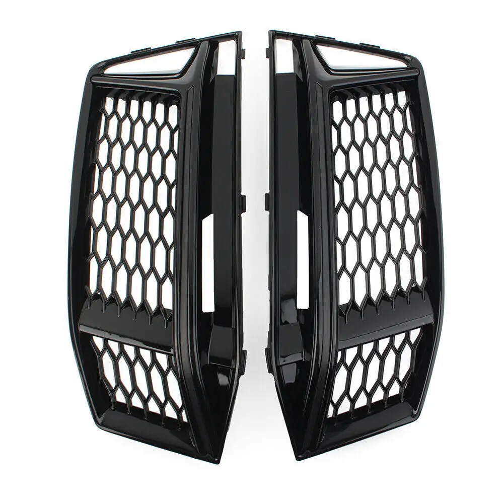 2pcs New Arrivals Bumper Honeycomb Mesh Fog Light Grid For Au-di A4 B9 S-Line S4 16-18 year OBD2 Car Accessories