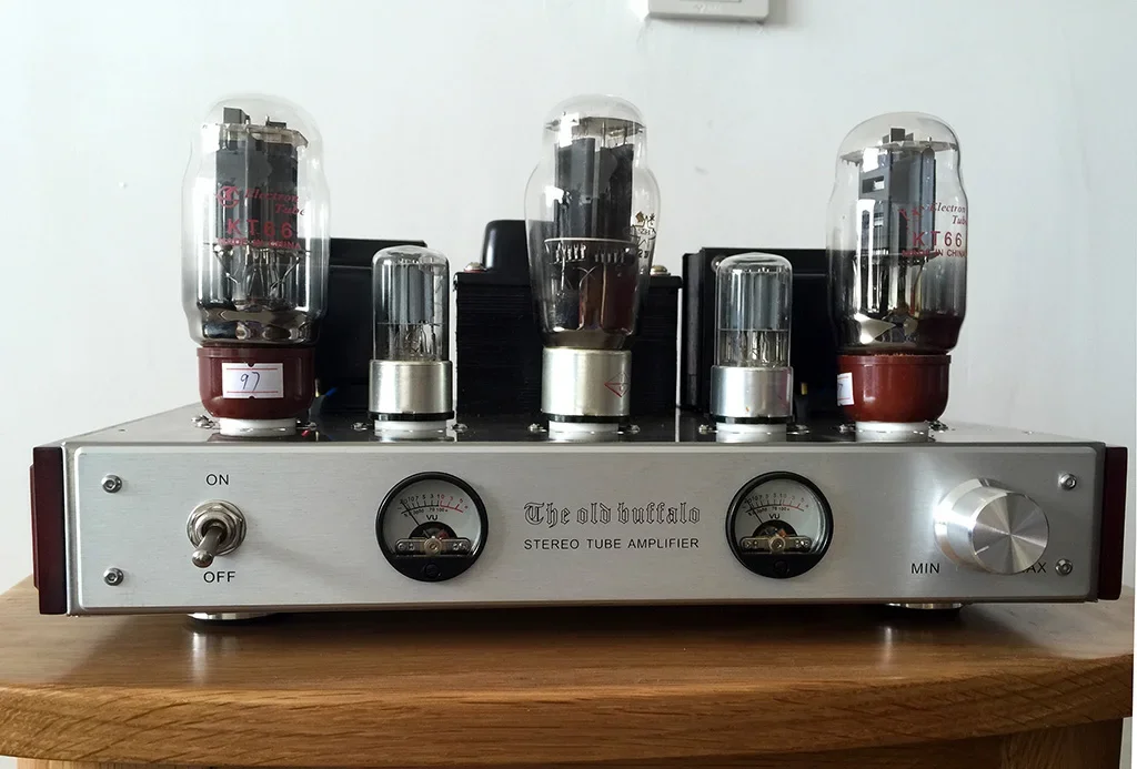 

OldBuffalo KT66 Tube Amplifier HIFI EXQUIS Lamp Amp with UV meter
