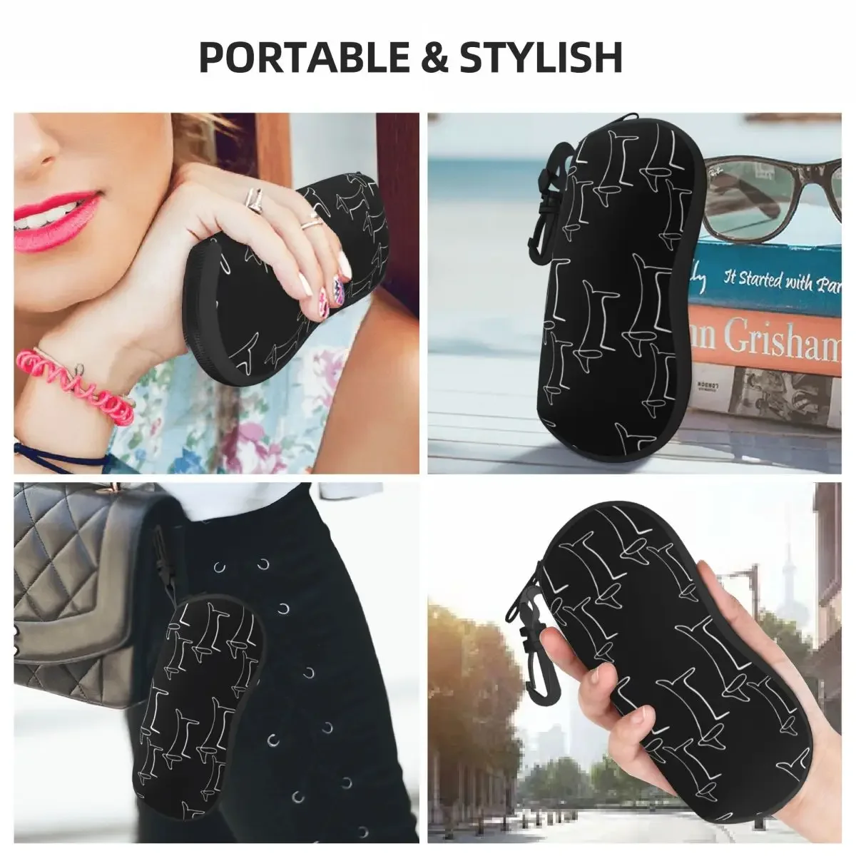 Picasso Wiener Dog Dachshund Sunglasses Case Neoprene Zipper Sausage Badger Dog Shell Eyeglass Case Protective Box For Glasses