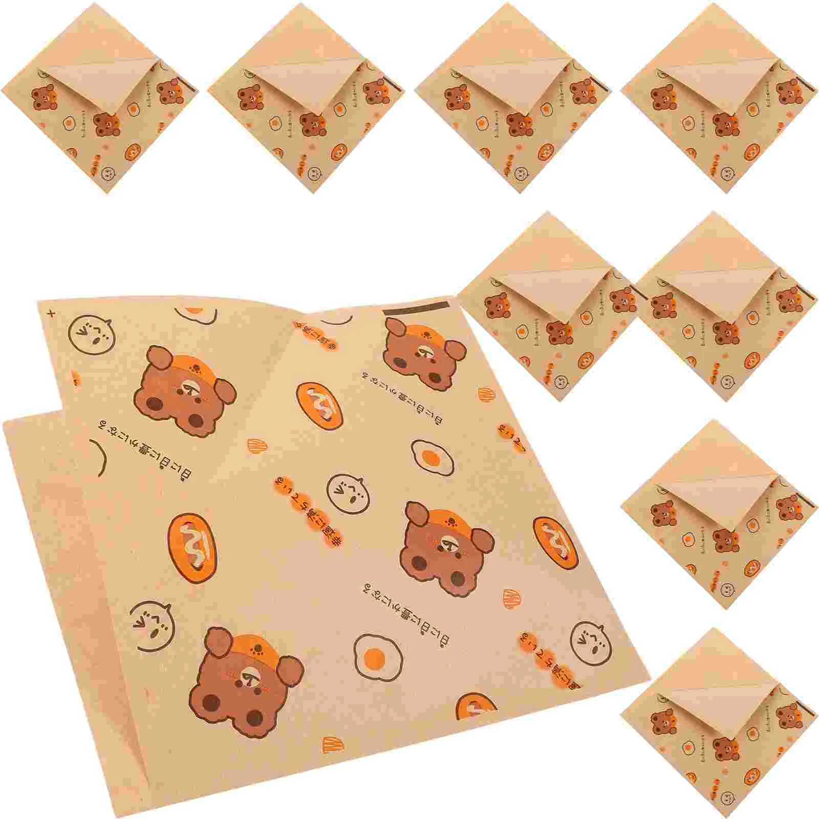 Sandwich Wrappers French Fries Wrapping Paper Greaseproof Food Compact Bread Cheese Baked Goods Packaging Baking
