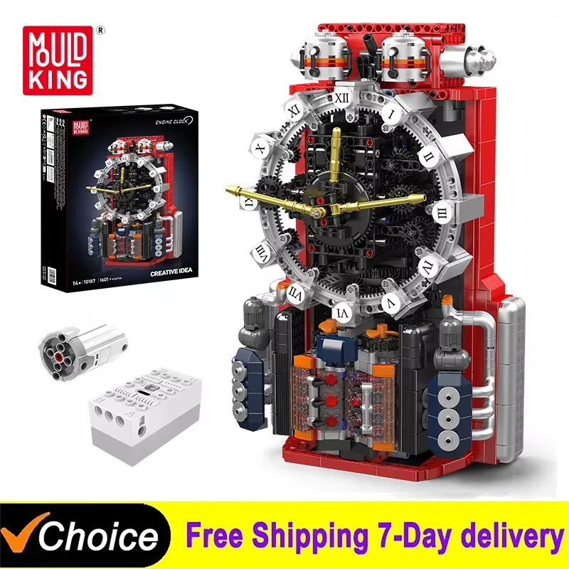 1601Pcs Technical Motorized Cyberpunk Clock Building Blocks