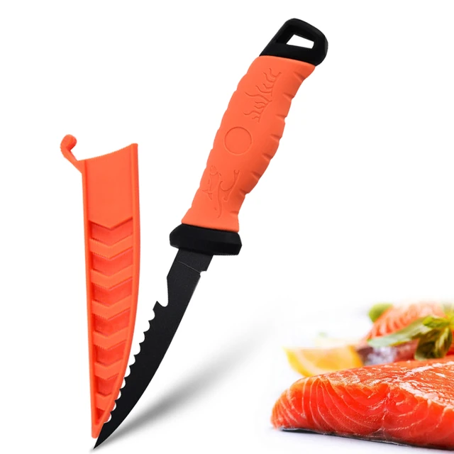 Fish Huntstainless Steel Fish Fillet Knife - 3-in-1 Sashimi Boning Knife  For Saltwater Fishing