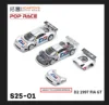 Xcartoys x POP RACE 1:64 D2 1997 FIA GT CLK Silver Diecast Model Car 1