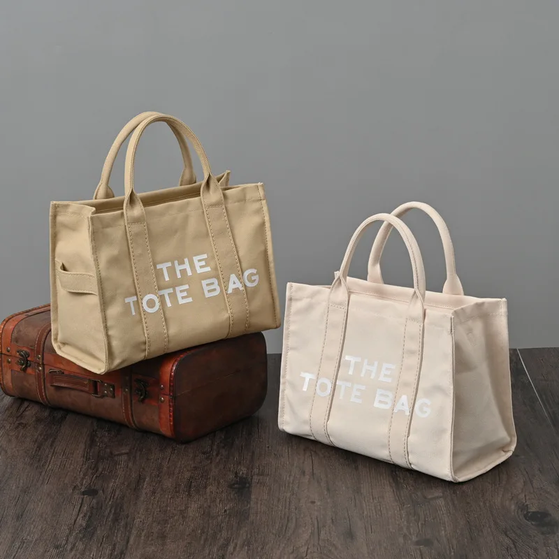 

New Style Women Tote Bag 2023 Ladies Fashion Cavans One Shoulder Bag Alphabet Casual Large Capacity Girl Handbag BM098