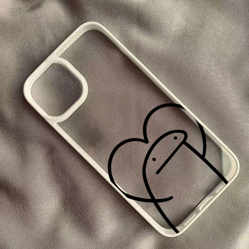 Adorable Cartoon Matchman Clear Phone Case