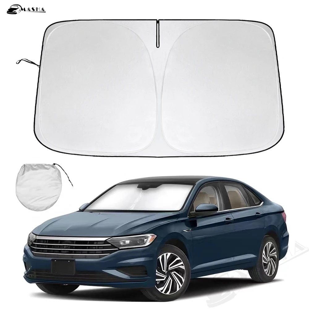 Car Foldable Windshield Sun Shade Visor Custom For Volkswagen VW Passat 2012-22 - View #6
