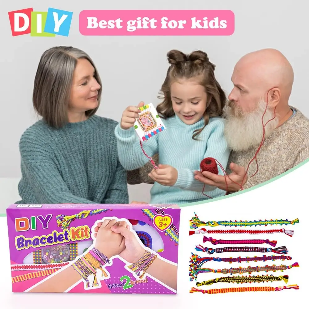 Kit de fabrication de bracelets d'amitié DIY pour les filles âgées