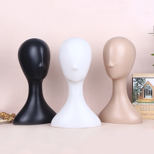 Mannequin abstrait en plastique pour femme, modèle de tête de Mannequin, perruque, chapeau, présentoir de cheveux 1