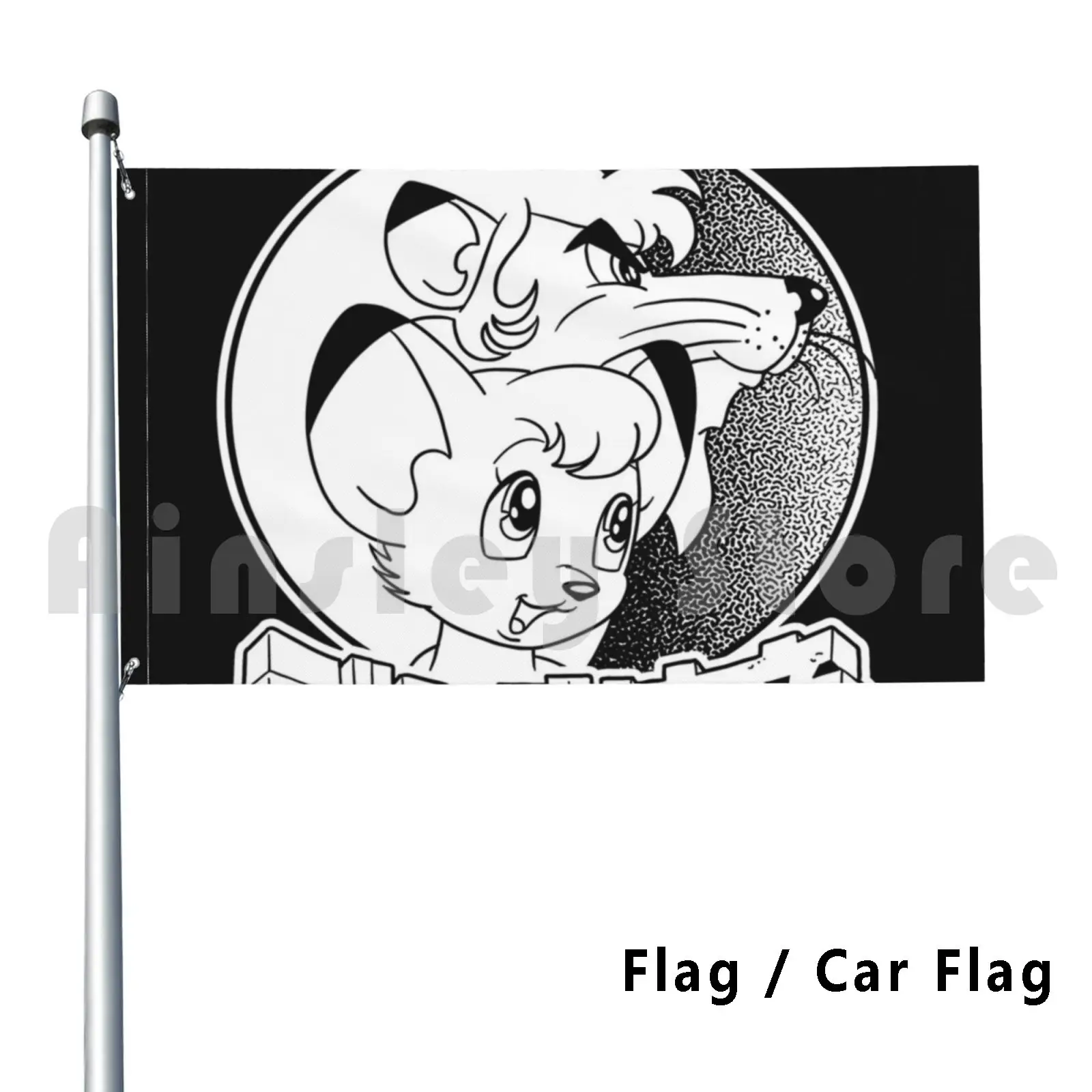 White Lion Flag Car Flag Funny White Lion The Lion King Kimba Astroboy Simba Mufasa