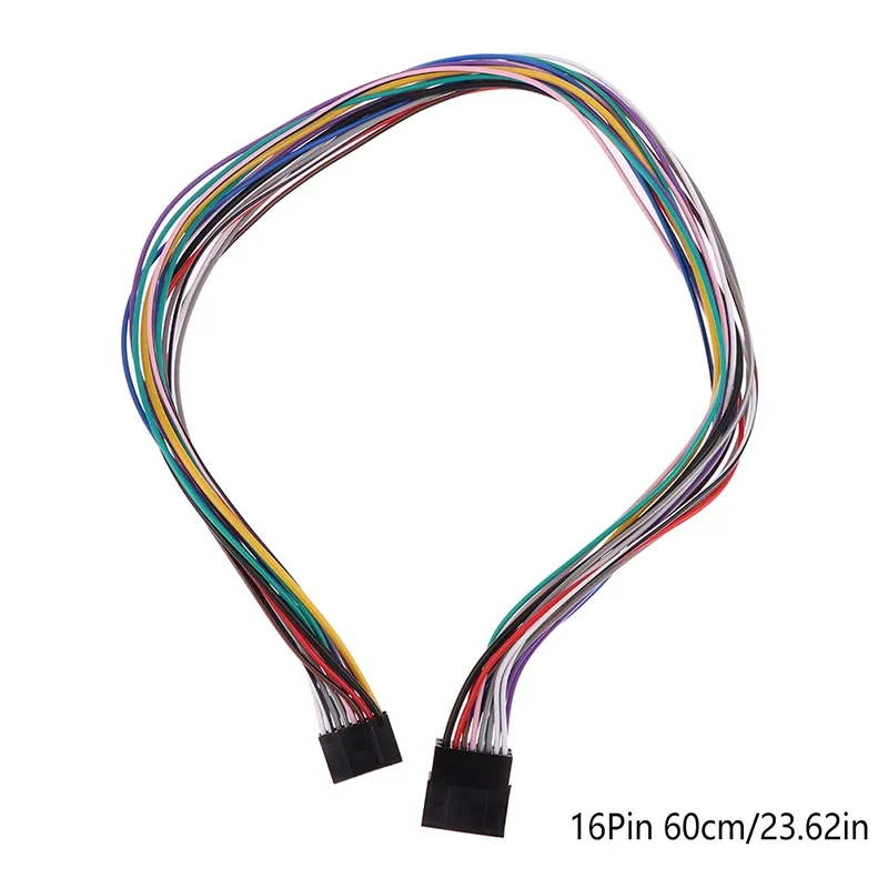 Car stereo radio wire harness kit 60CM 16 pin universal power speak ACC extension adapter cable for Android player