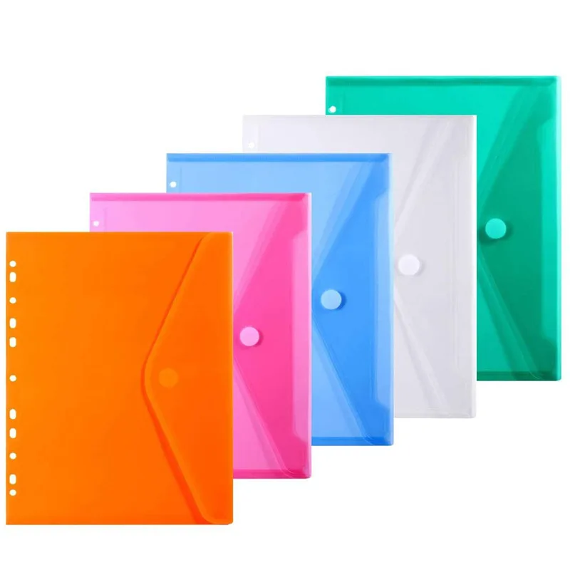 10PCS A4 파일 가방 파일 루스 리프 사무실 학생 문구 용품 대용량 방수 문서 주최자