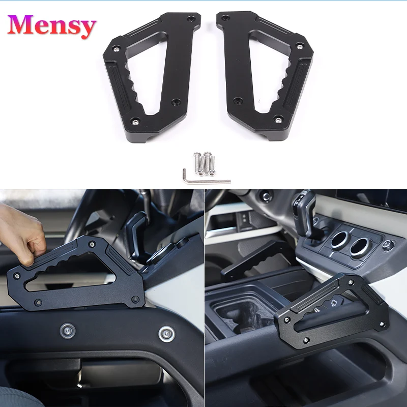 

Aluminum Alloy Car Center Console Sides Armrest Handles Decorations Car Accessories For Land Rover Defender 90 110 130 2020-2024