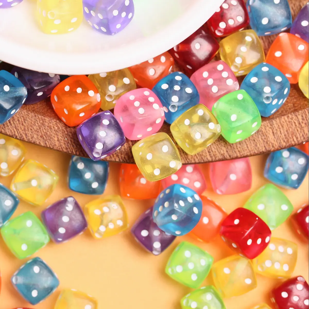 500g/Bag Square Shape Acrylic 8mm Dice Beads About 800Pcs DIY Necklace Bracelet For Jewelry Making Accessories Wholesale