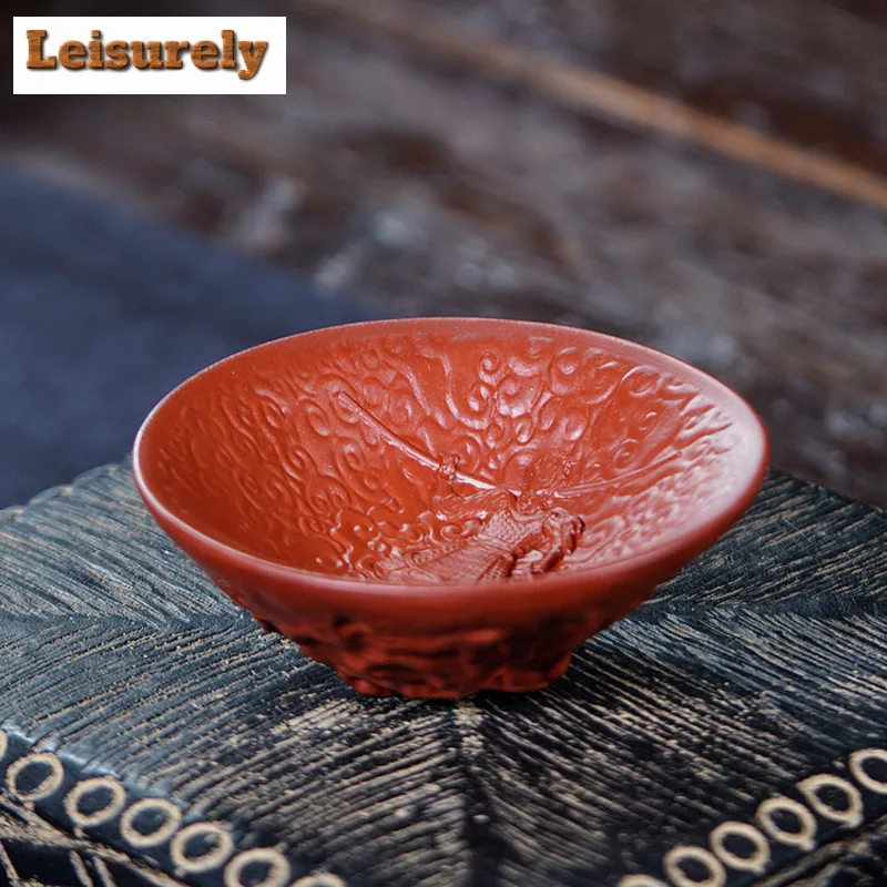 70ml Yixing Zisha Wukong Teacup Zen Tea Bowl Cup For Tea Tea-tasting Fragrance Cup Chazhan Master Cups Teaware Accessories Craft