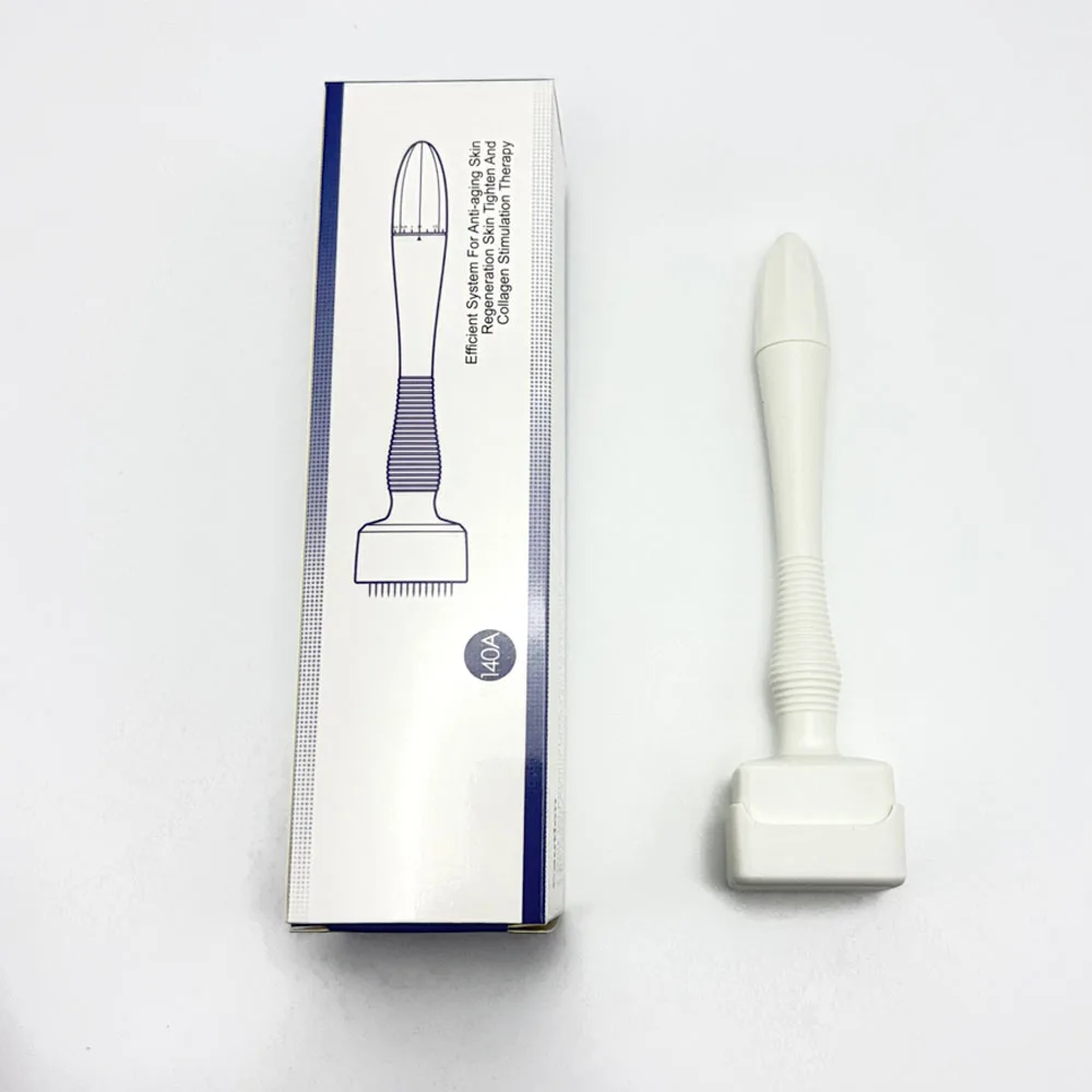 1PCS Professional Derma Stamp 140 Titanium Adjutable Microneedling Derma Stamp Sterile for Face Bread
