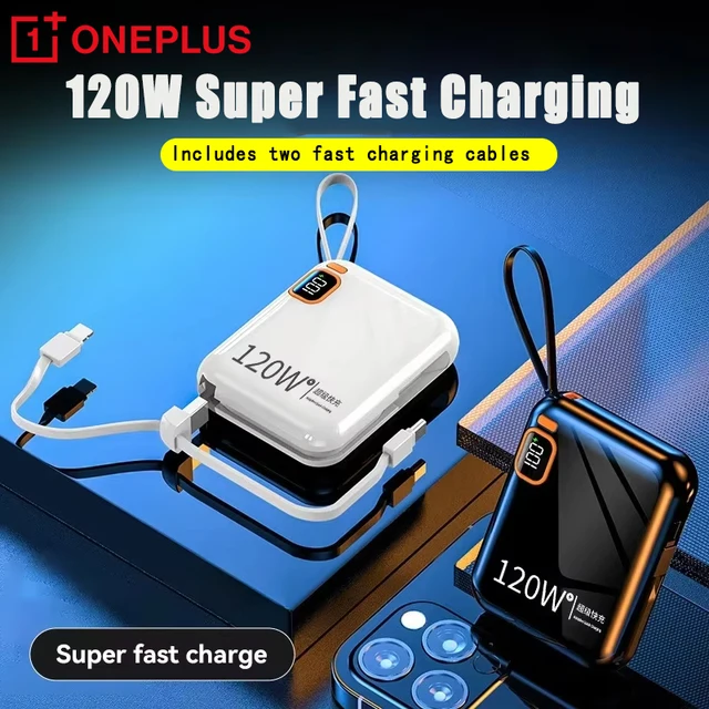 Oneplus Mini batterie externe grande capacité Portable câble bidirectionnel charge rapide détachable Usb vers Type C câble batterie externe 1