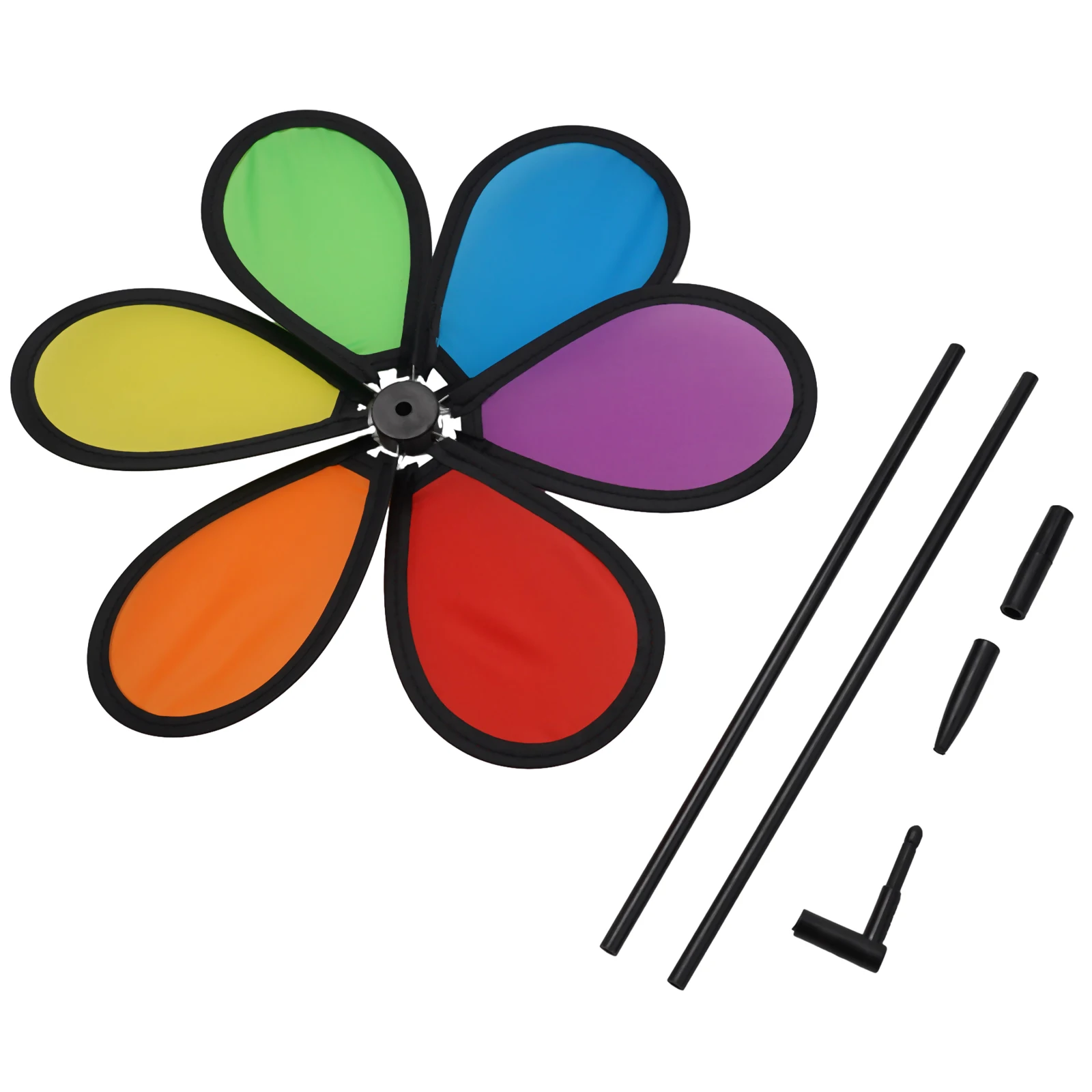 5-1pcs Sunflower Windmill Spinner Colorful Flower Spinners Portable Outdoor Garden Decor Lawn Yard DIY Windmill Cloth Kids Toy