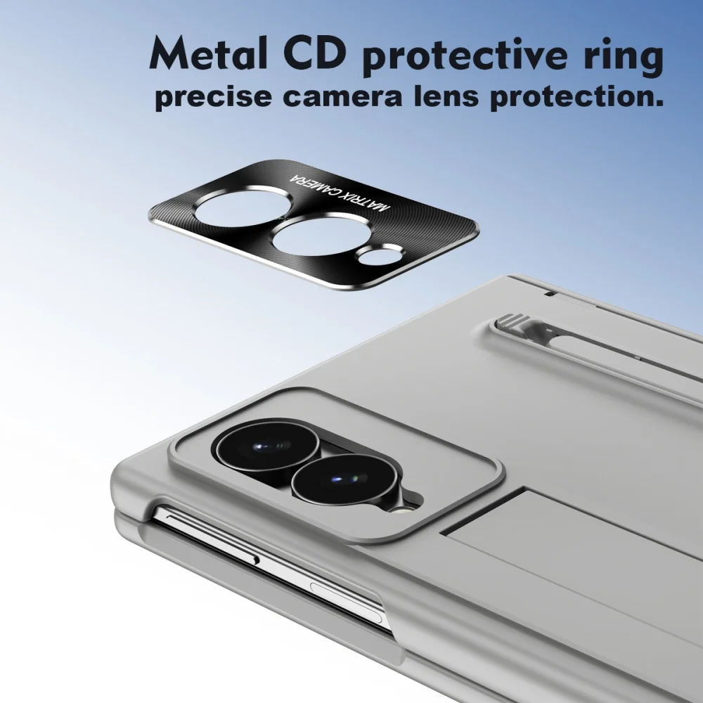 Enhanced Protective Case with Touch Pen, Glass Film, and Portable Stand - Trifold Design with Hinge Protection