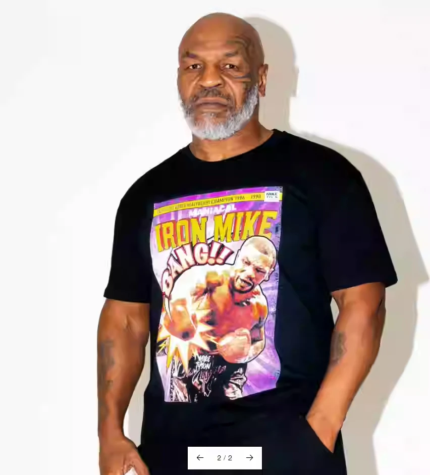 New Tyson T-shirt Men's Legendary Champion Training Set Classic Mike Cotton soft comfortable sports crewneck street