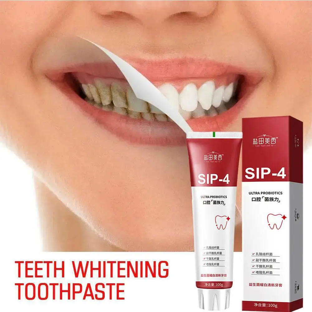 Probiotic Whitening Toothpaste Brightening Stain Removing Sp-4 Probiotic Toothpaste Fresh Breath Teeth Whiten for tooth powder