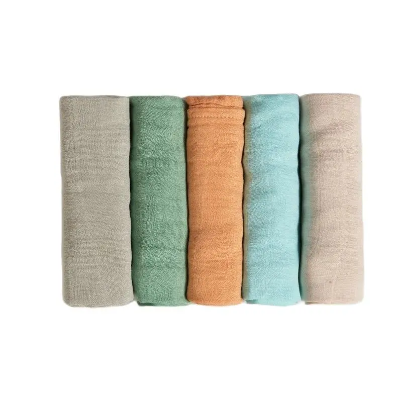 Super Soft Muslin Swaddle Feeding Burp Cloth muslin towel muslin burp cloth muslin feeding towel 60*60cm 5Pcs/set Newborn Soft Bamboo Cotton Baby Face&Hand Wash Wipe HappyFlute