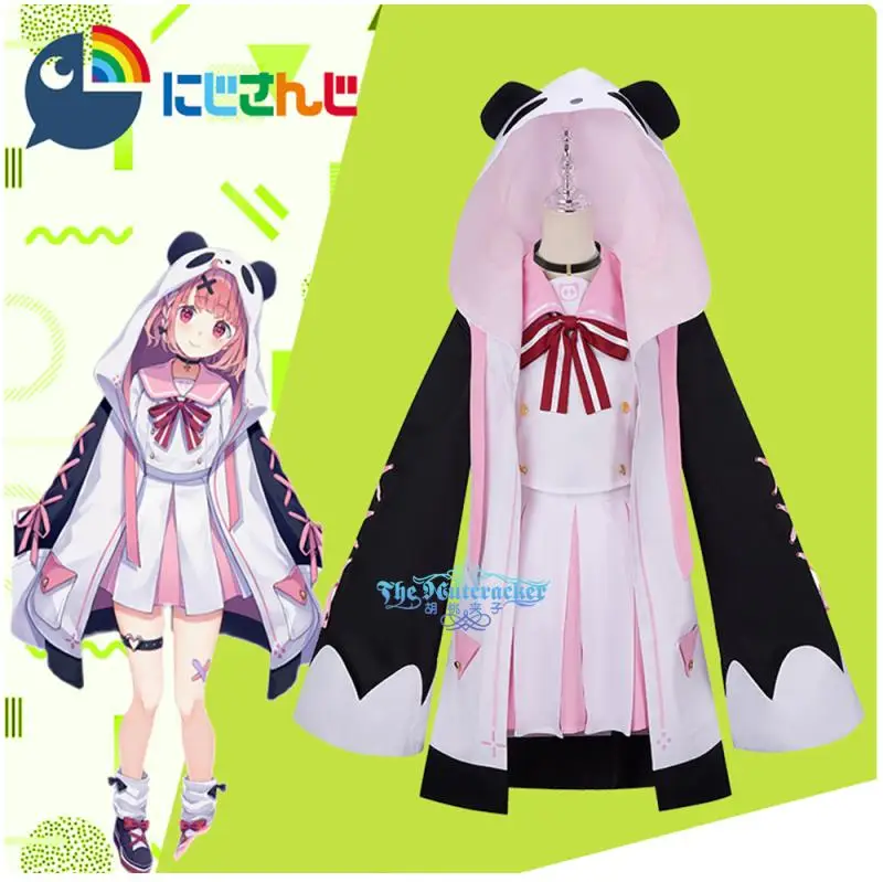 

COSLEE Vtuber Hololive Sasaki Saku Panda Uniform Dress Cosplay Costume Halloween Carnival Party Outfit Unisex Custom Made New