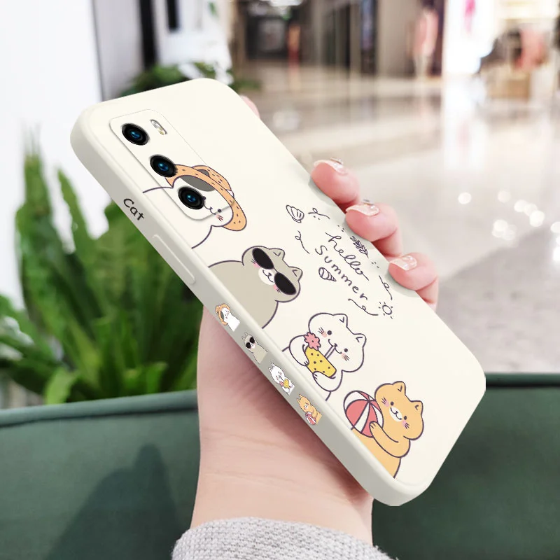 Vacation Cats Liquid Silicone Phone Case