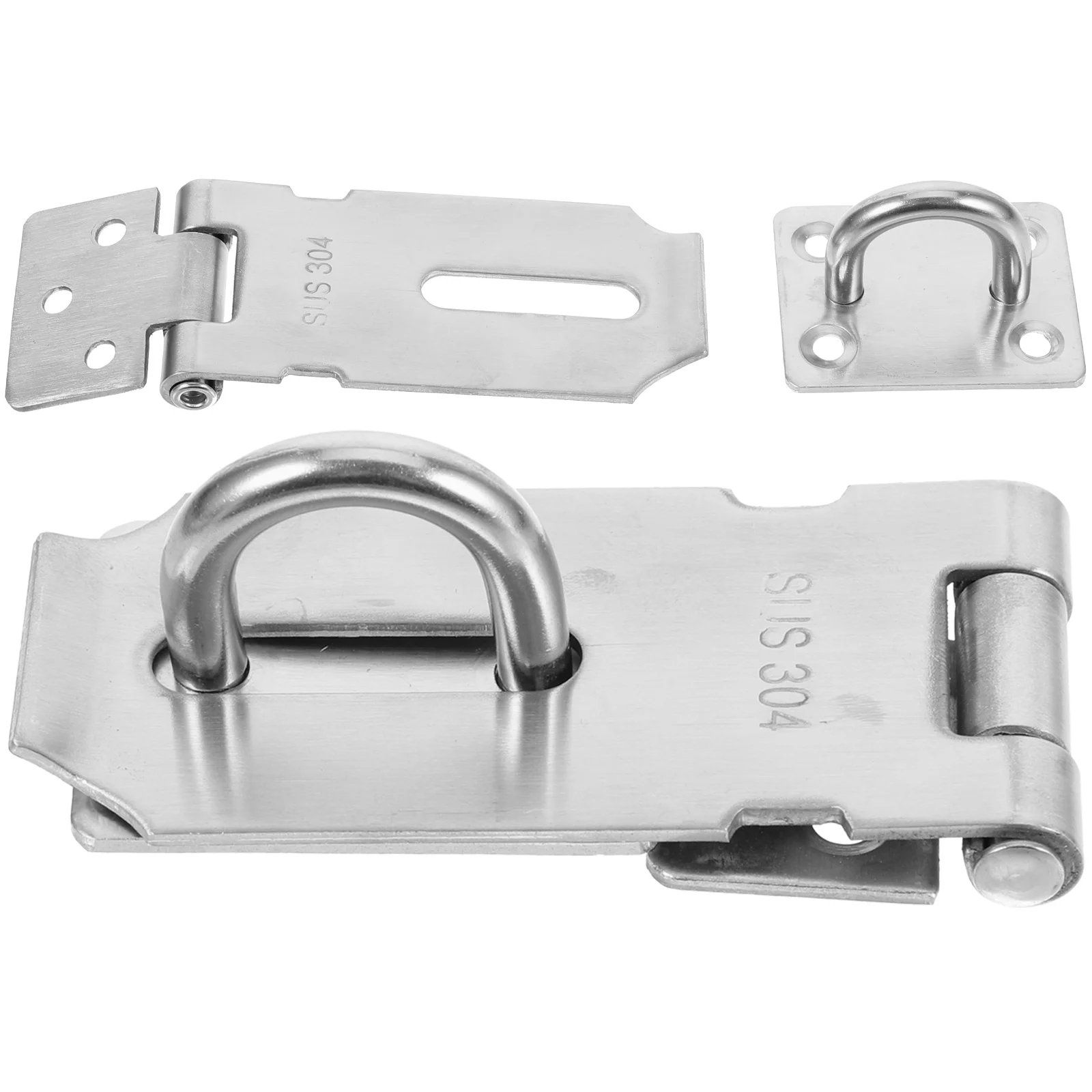 

Stainless Steel Door Buckle Shed Latch Latches Hardware Hasp for Lock outside Padlock Locks Doors