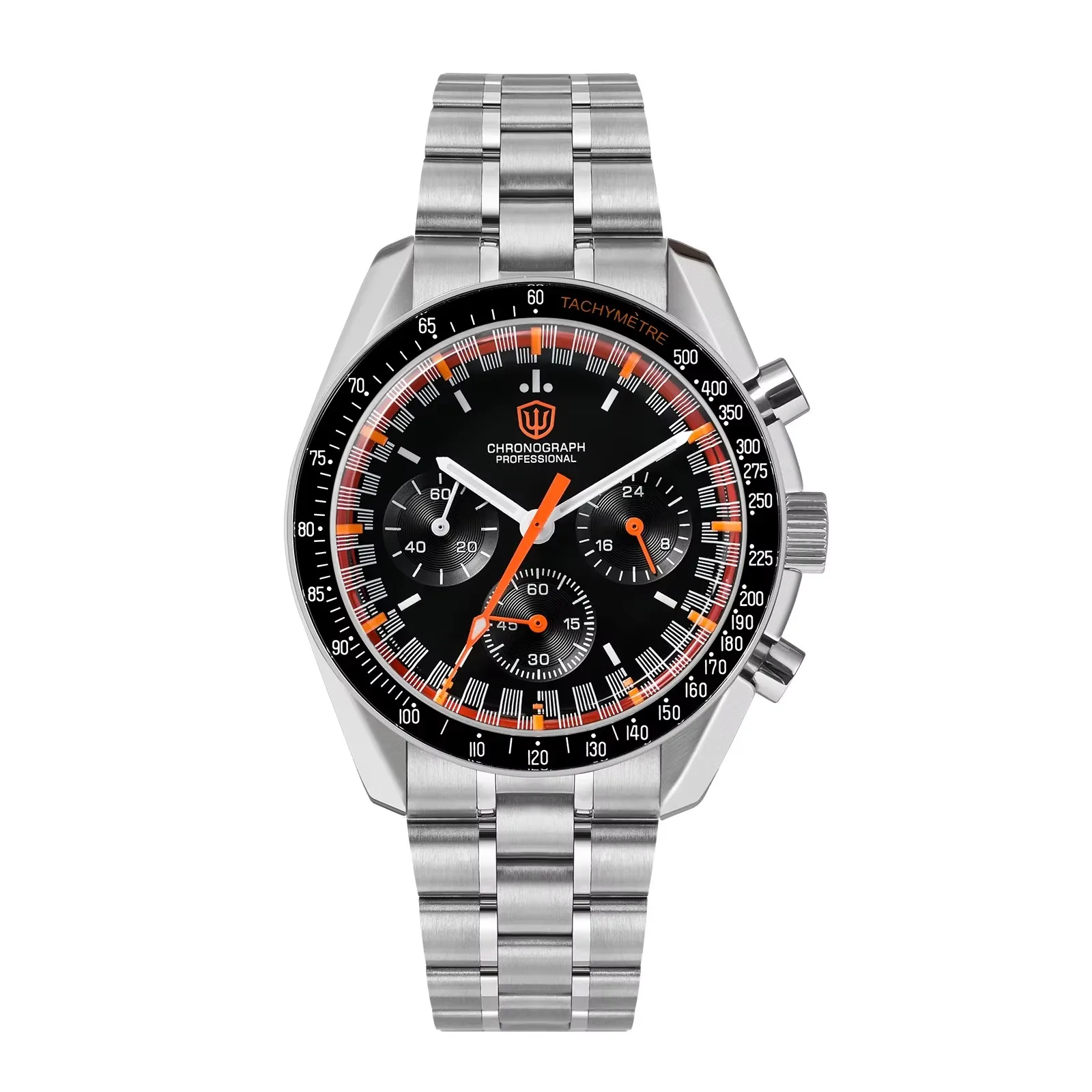 Watchdives 39mm VK63 Chronograph Watch WD1863 Stainless Steel