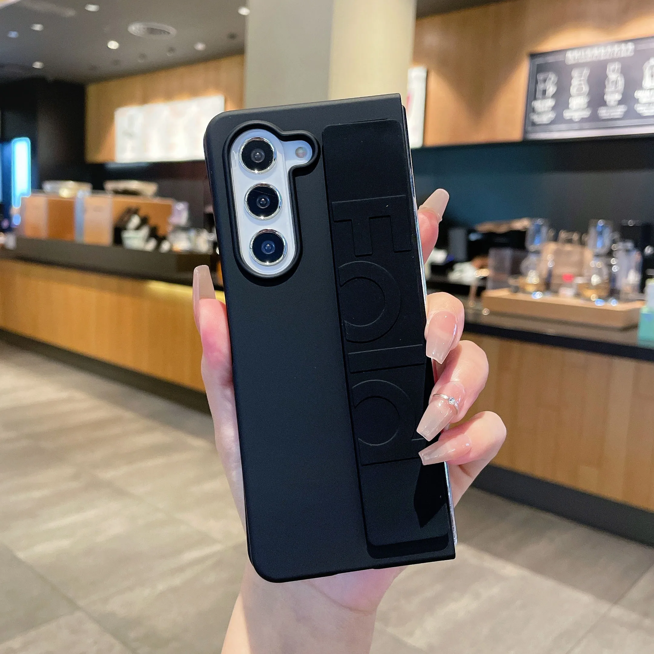 Luxury Ultra-Thin Matte Hard Cover with Soft Silicone Wrist Strap