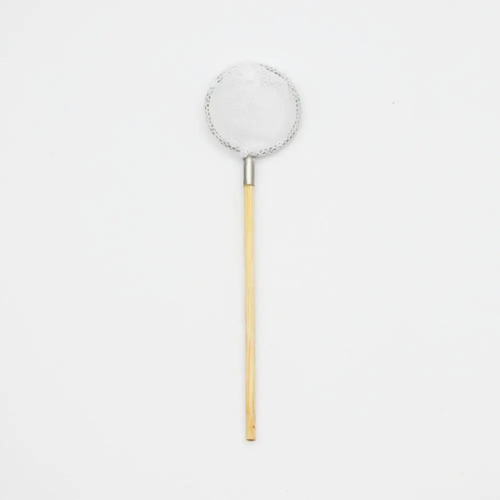 Cute Pretend Play Dollhouse Fishing Net Rod White Blue Mini Fishing Net Pole Furniture DIY Miniature Sweep Net /Children/Toddler