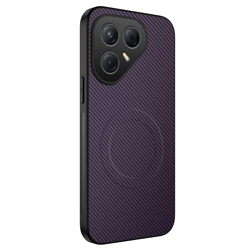 Carbon Fiber Pattern Magnetic Charger Hard Back Phone Case