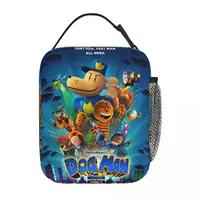 Dog Man Dogman Movie 2025 Comic Merch Insulated Lunch Bag For School Office Food Storage Bag Portable Thermal Cooler Lunch Boxes 1