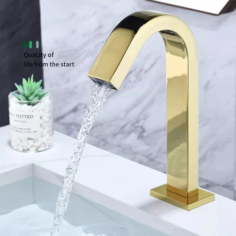 Smart Sensor Bathroom Faucet Basin Sink Faucet for Washing Washbasin DC/AC Control Waterfall Basin Hot Cold Water