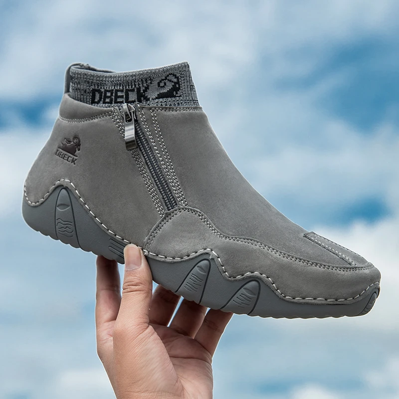 

DBECK Men Sneakers Casual Shoes Male High Top Sneakers Winter Warm Designer Fashion Loafers Lace Up Shoes Men Ankle Boots