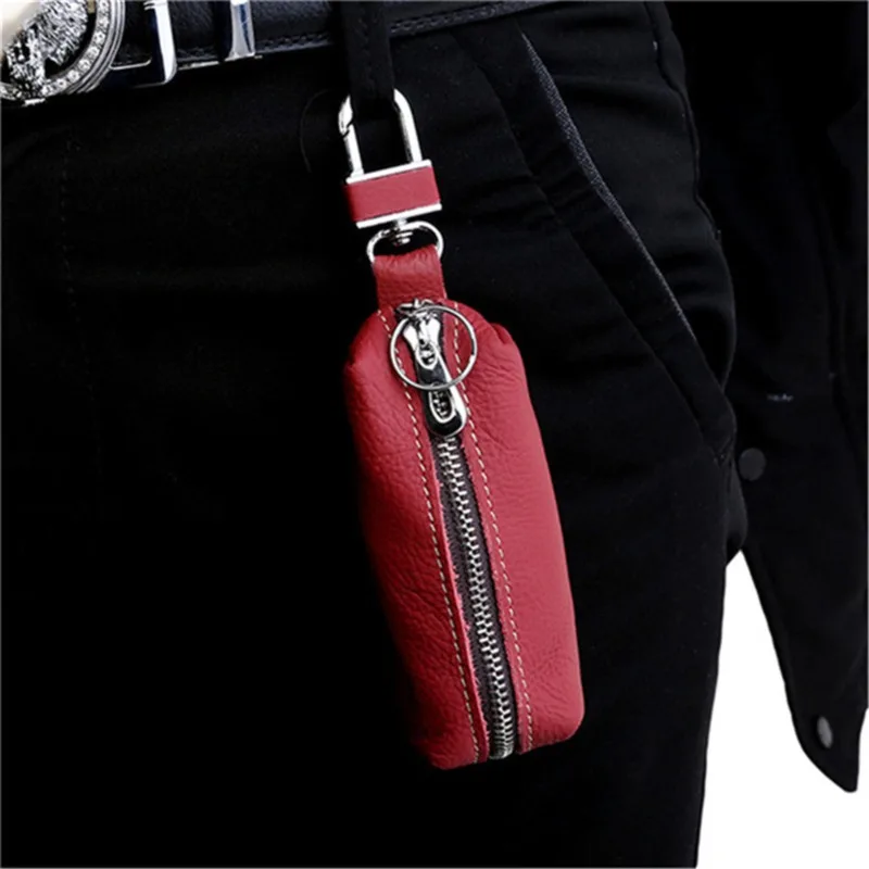 

Portable Car Keys Wallets Leather Male Key Holder Organizer Housekeeper Women Keychain Purse Key Ring Bag Keys Case Pouch